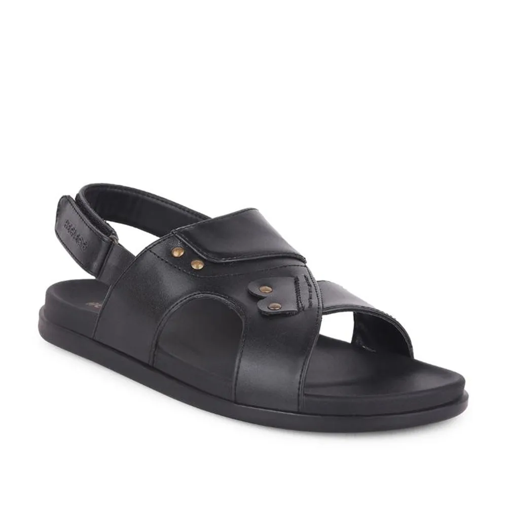 Relax Fit Healers Casual Black Sandal For Men DANVER-E By Liberty