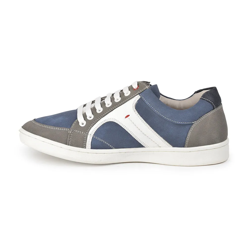 Healers Casual Blue Lace-Up Sneakers For Men SYN-46 By Liberty zip - up - feature shoes