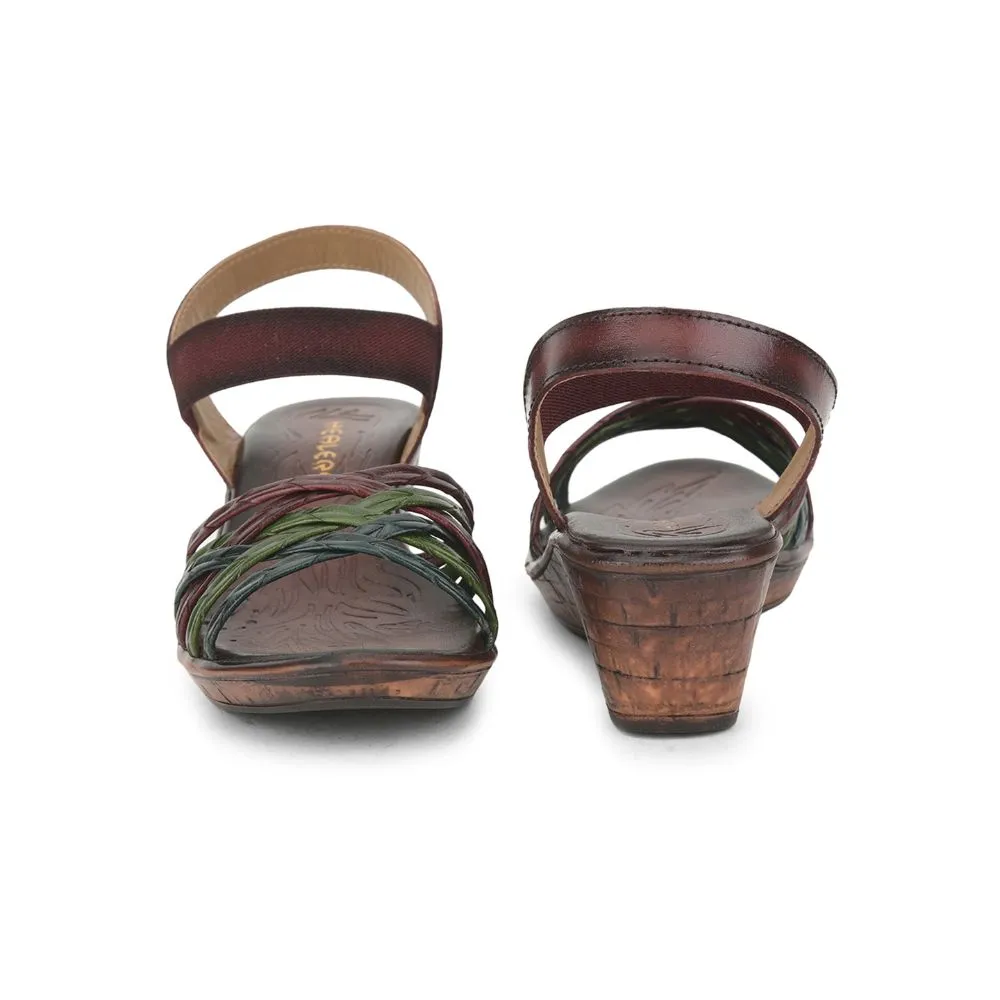 Relaxed Walk Cushion Lining Healers Casual Sandal For Ladies (Cherry) TLO-15 By Liberty