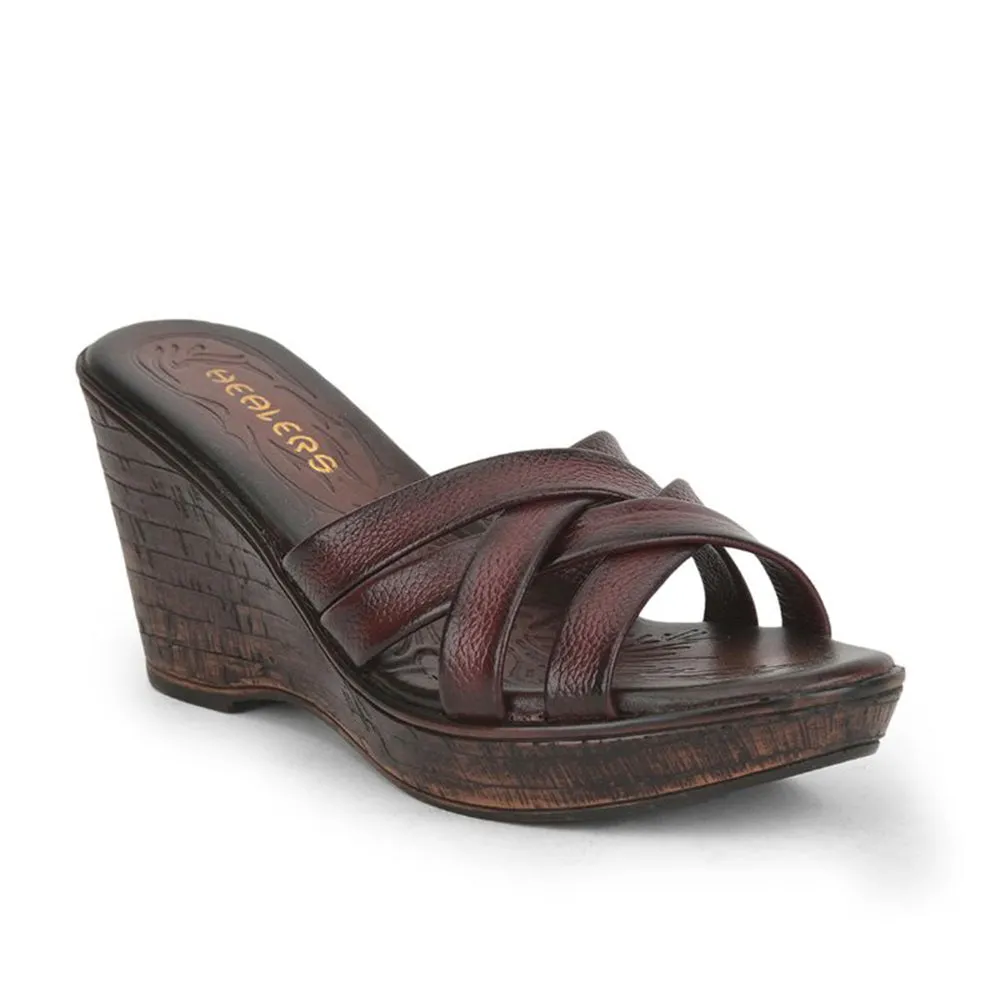 Classic Choice Sandal Repairs Healers Casual Slippers For Ladies (Cherry) TLO-12 By Liberty