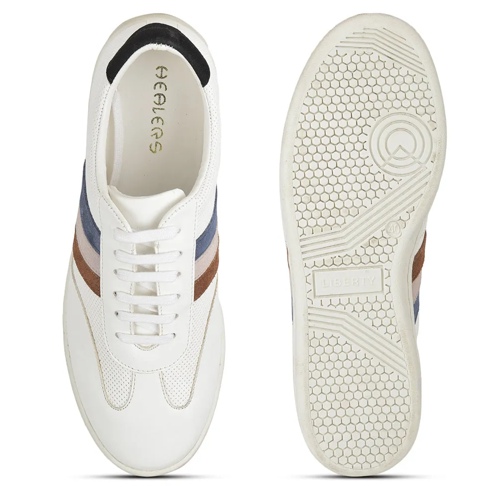 Footbed Relief static shoes Healers Casual White Lacing Sneakers For Men SYN-45 By Liberty