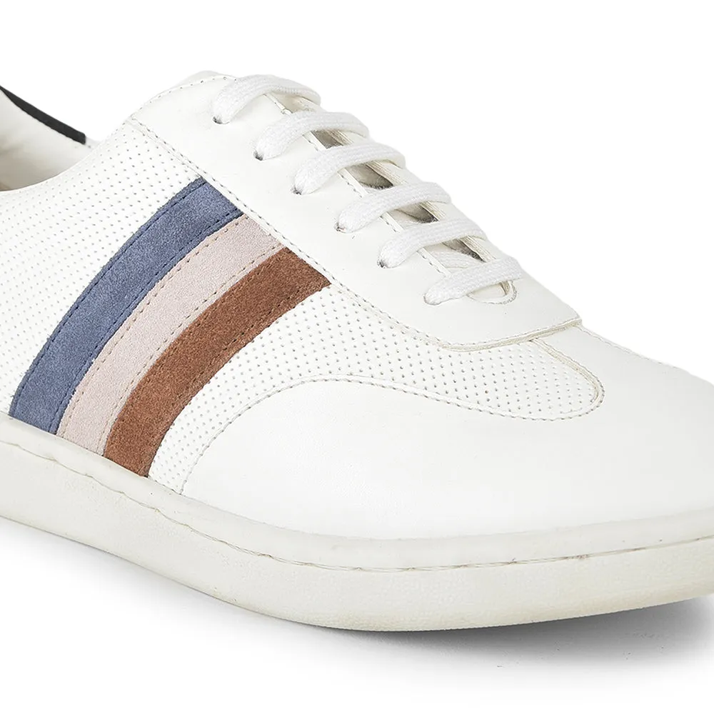 cushioning system Healers Casual White Lacing Sneakers For Men SYN-45 By Liberty