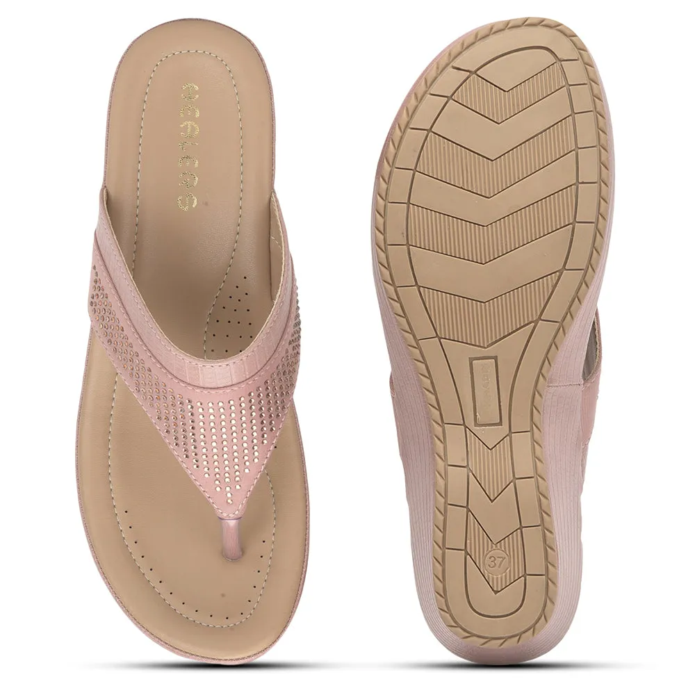 Sleek Feel Chain Touch Healers Fashion Thong For Ladies (Pink) MDL-75 By Liberty