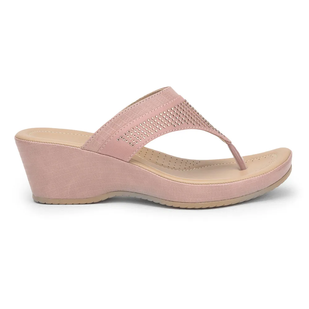 Healers Fashion Thong For Ladies (Pink) MDL-75 By Liberty Mild Style Beaded