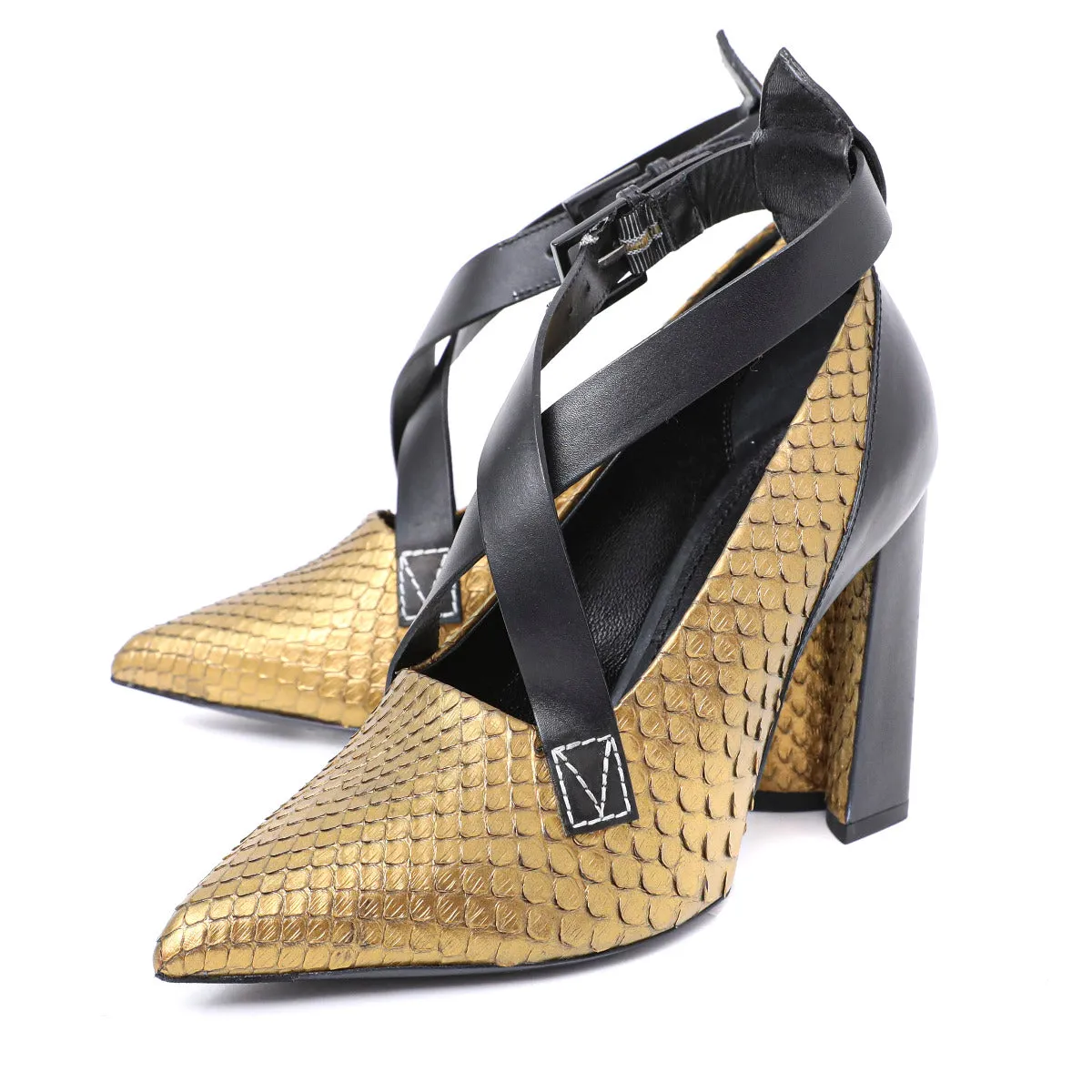 Hero Edge Louis Vuitton Bicolor Gamble Diva Python Pump 38
