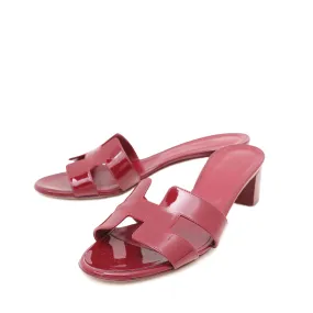 Hermes Bordeaux Oasis Sandals 38 Sand Move Spring Bloom