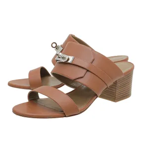 Hermes Gold Ovation Mules 38 quick dry Sweat Resistant Gym Workout