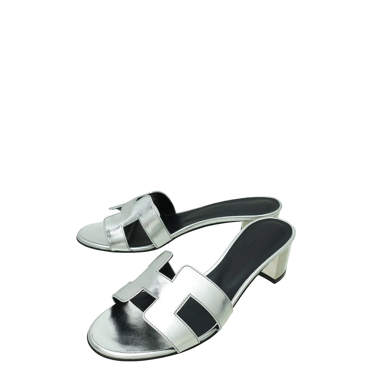 Wet Land Canvas Cool Hermes Gris Argent?? Oasis Sandal 37