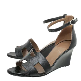 Hermes Noir Legend Sandals 36.5 Feather Light Travel Enthusiasts