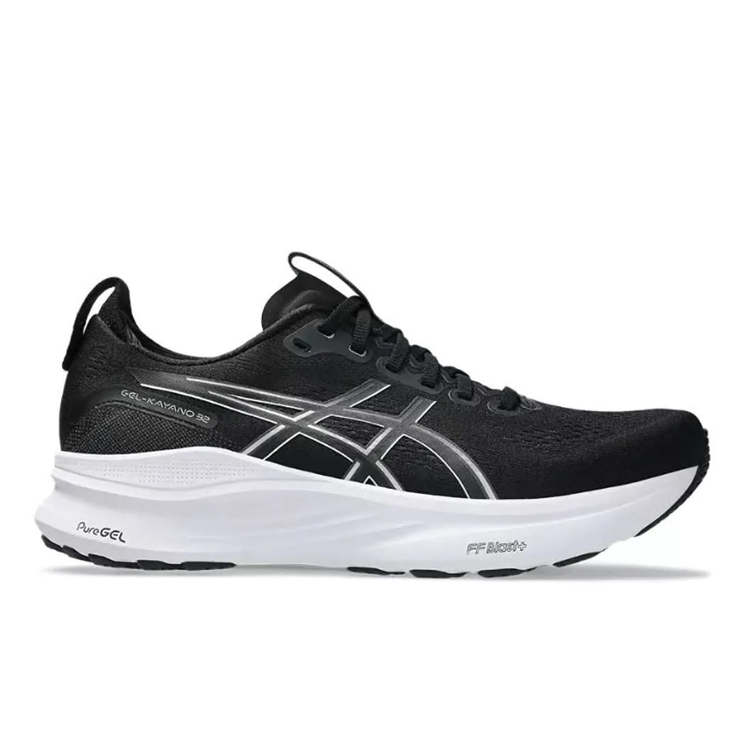 Contoured Footbed Design Mens Asics Gel-Kayano 32 Wide in Black/White