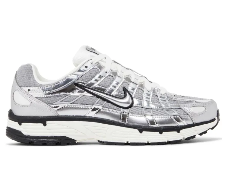 running in a channel area shoes Stretchy Men??s Nike P-6000 (Metallic Silver)
