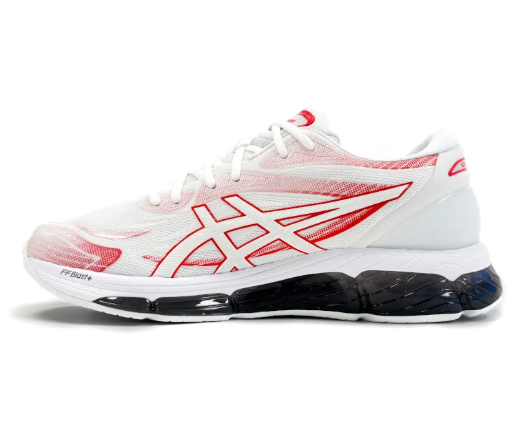 running with water bottle shoes Men's Asics Gel-Quantum 360 8 (White/Classic Red)