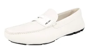 Easy Slip-on Footwear Soft Steps Prada Men's White Saffiano Leather Penny Loafer Loafers 2DD151