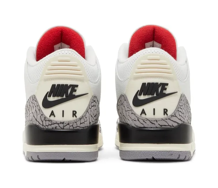 High End low - arch support shoes Men's Nike Air Jordan 3 Retro (White Cement Reimagined)