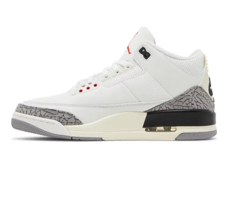 Men's Nike Air Jordan 3 Retro (White Cement Reimagined) titanium - reinforced shoes Volleyball