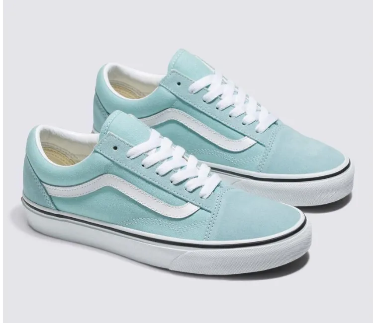 grassy track running shoes non - slip shoes Vans Old Skool Unisex (Teal)