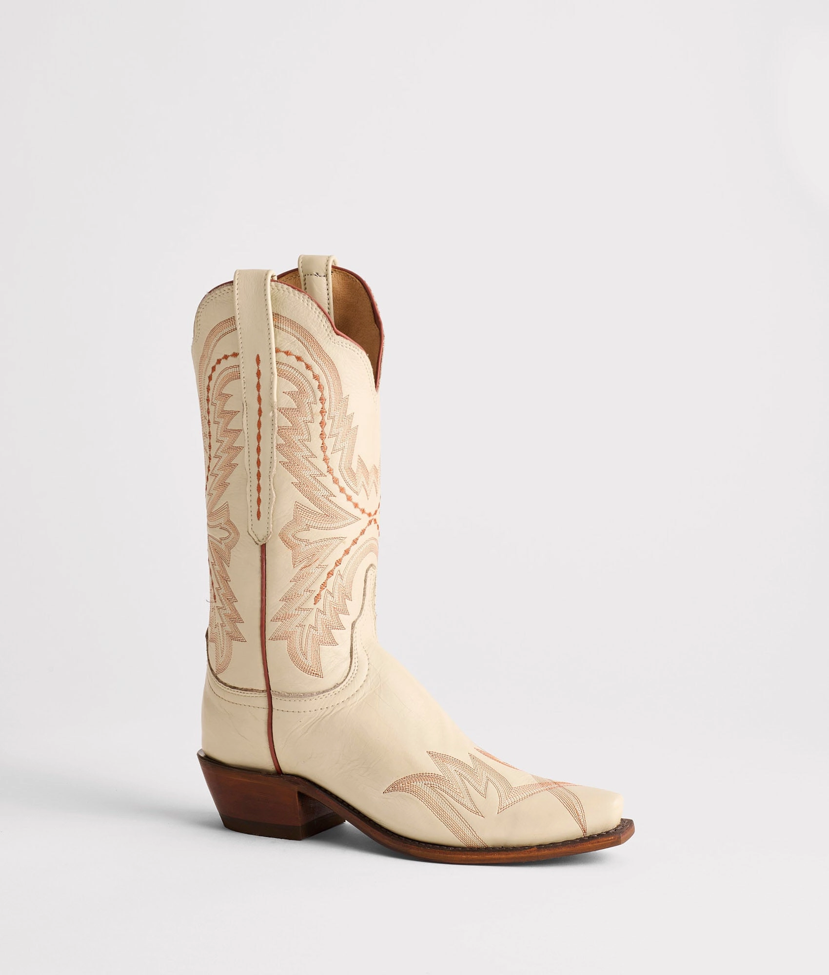 Tilly :: Glitz Cream W/ Burnt Orange Stitching Versatile Trendy Vibe