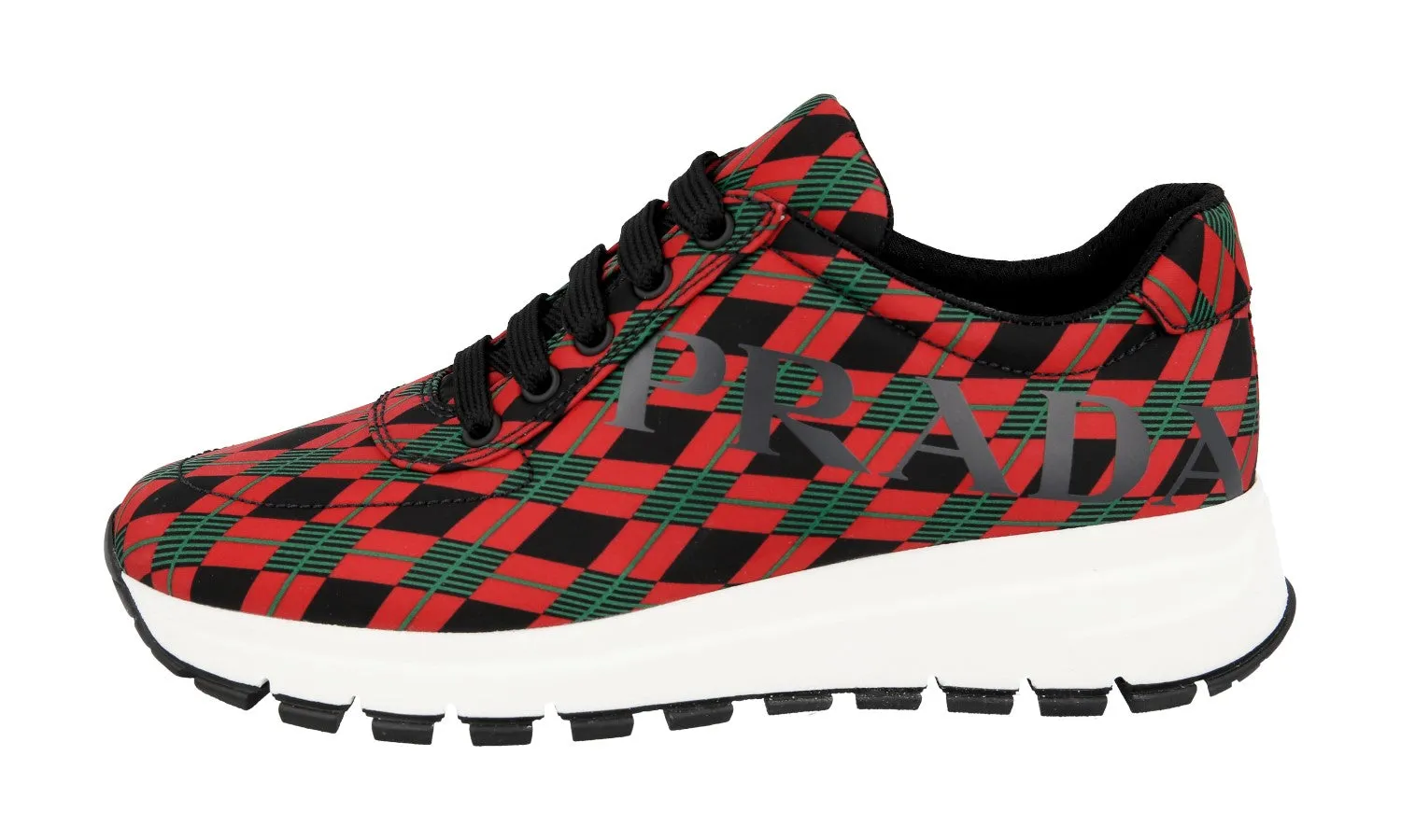 Wicking Inner Sleeve All Walks Prada Women's Red Scottish Tartan Prax01 Sneaker 1E552L