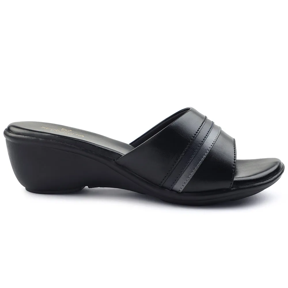 Calm Mood Senorita Casual Black Sandal For Women JFL-62E By Liberty