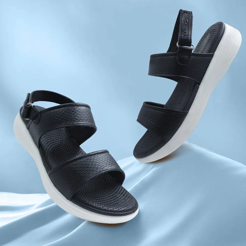 Healers Black Casual Sandal For Women SOFIA-2E By Liberty Street Casual