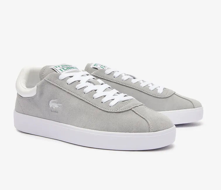 gym - ready shoe readiness sports activities Men's Lacoste Baseshot 124 2 SMA (Grey/White)