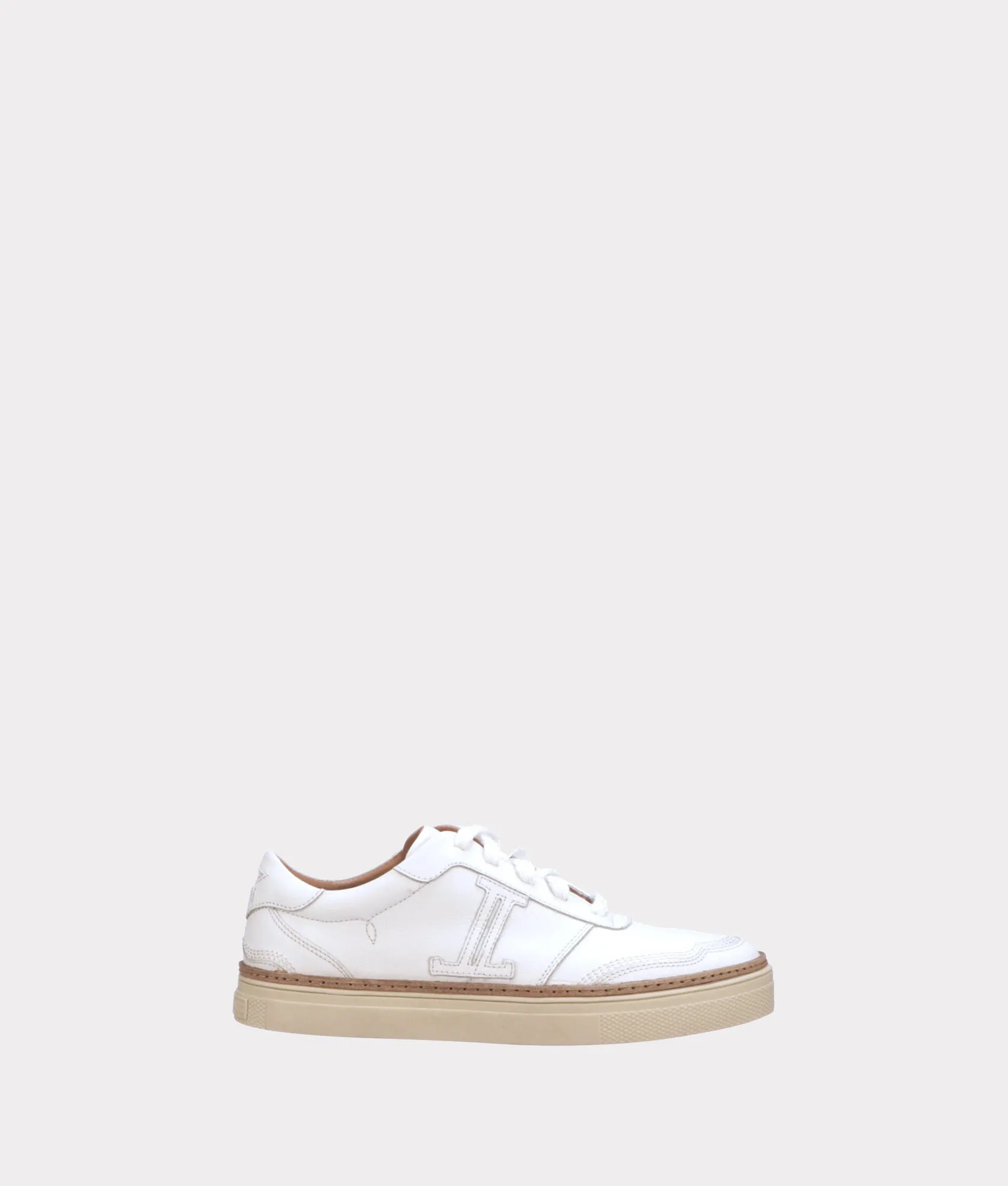 Easy Fit Dynamic Arch Brace Double L Lace Up Sneakers :: White