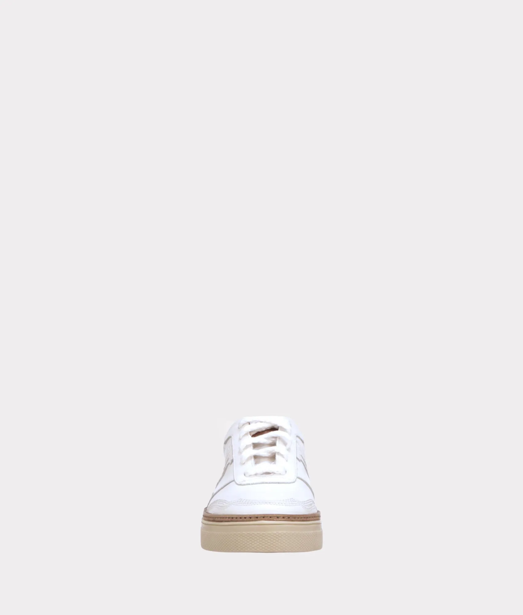 Fashionable Double L Lace Up Sneakers :: White