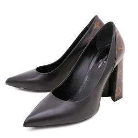 Louis Vuitton Black Monogram Matchmake Pump 39 Leather Touch