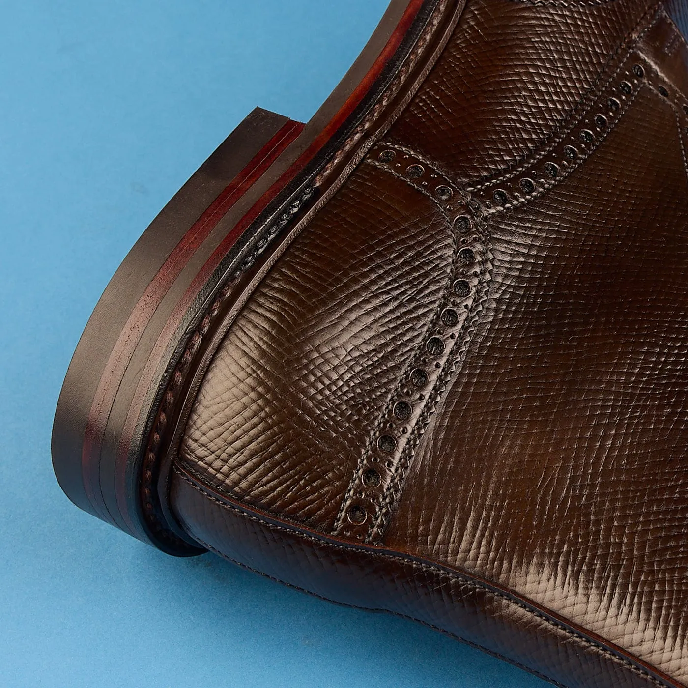 Islay Dark Brown Hatch Grain Cordovan Business Event French Edge