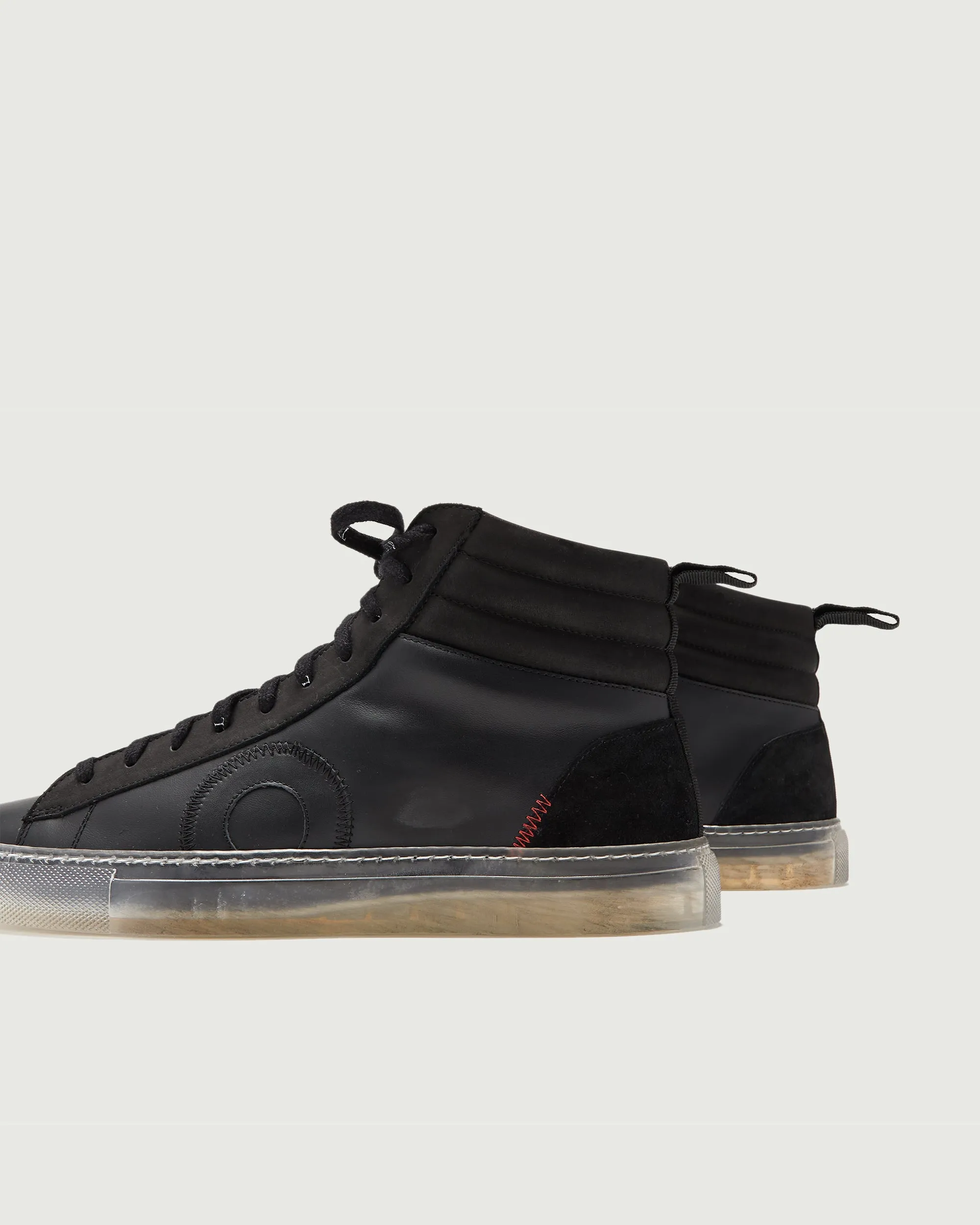 Jabbar High | Black Ghost perforated Durable Rubber Outsole