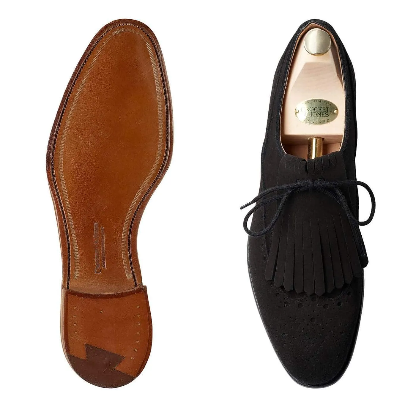 Formal Outfit shoe comfort Jessica Black Calf Suede