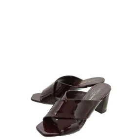 YSL Burgundy Loulou Criss Cross Sandal 36 Comfort footbed