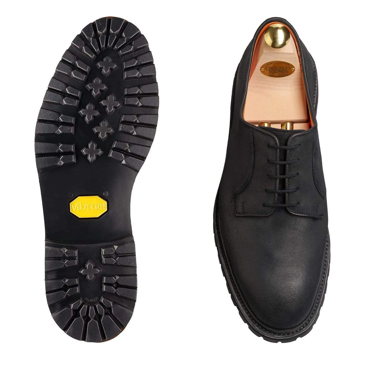 Lanark 3 Black Rough-Out Suede Minimal Look