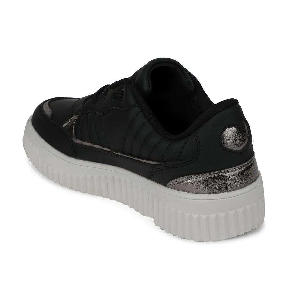 Leap7x Black Casual Sneakers For Women ELEGENT-1 By Liberty running in a marathon shoes Running Challenges