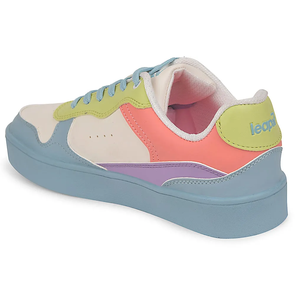 Leap7x Blue Casual Lacing Sneakers For Women ANNA-1 By Liberty cushioned - footbed - material shoes