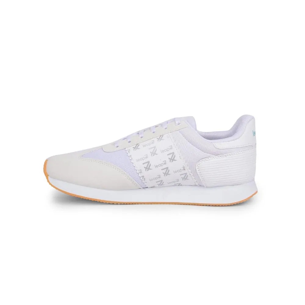 Leap7x Casual White Lacing Sneakers For Men BACKAM-1E By Liberty Comfort Reinforcement Low Use