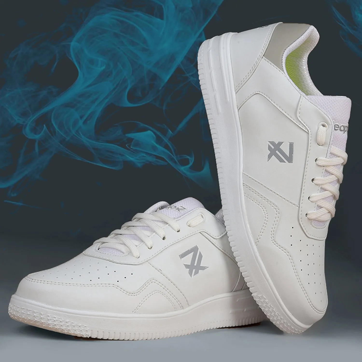 stylish - design shoes lateral support shoes Leap7x Casual White Sneakers For Mens SNOOKIS-E By Liberty