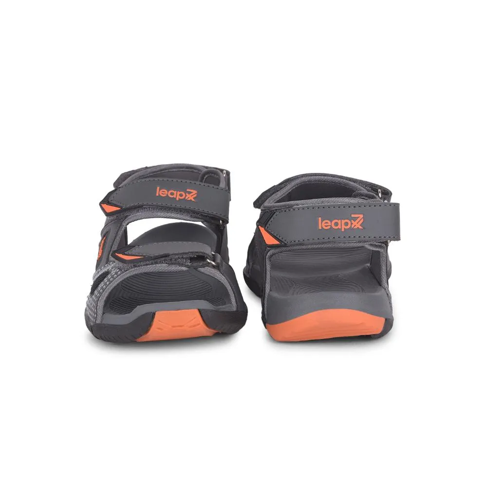 Resort Look rubber Leap7x Grey Sporty Casual Sandal For Men MONACO By Liberty