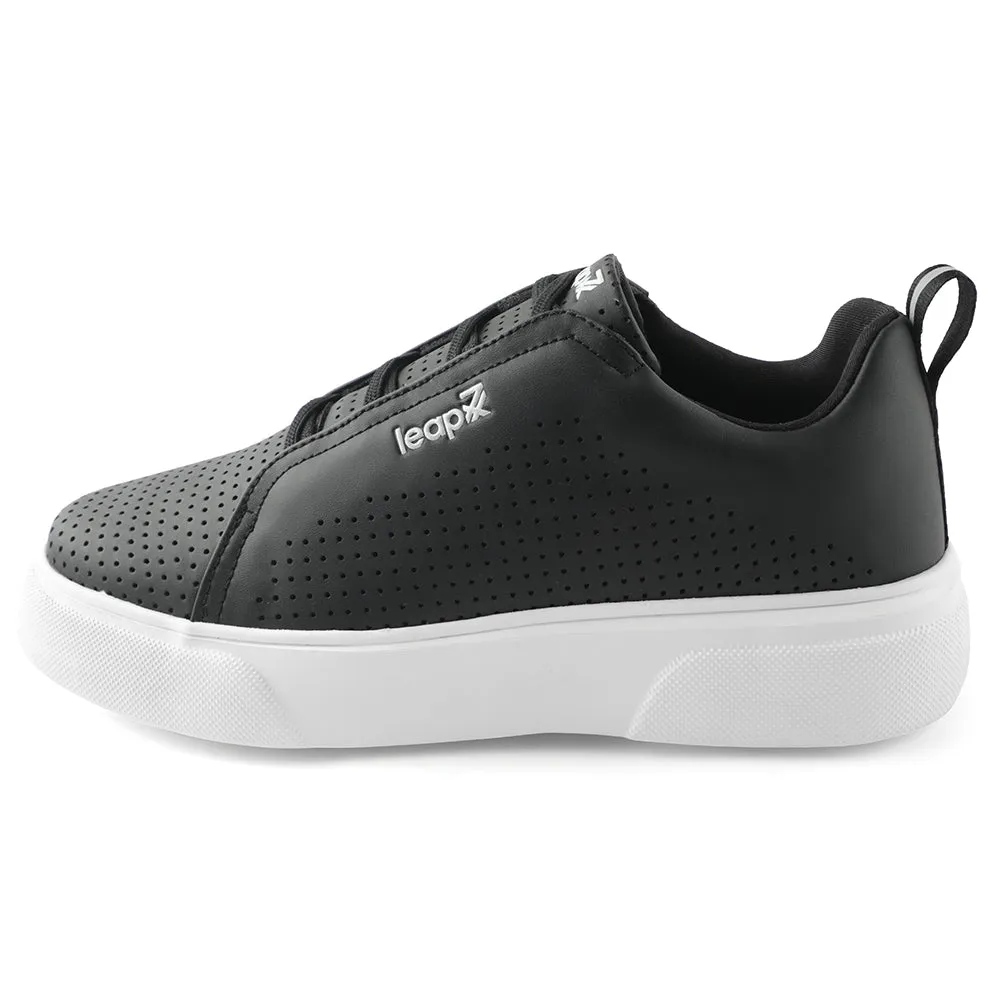 everyday wear shoe usability Leap7x Lacing Black Casual Sneakers For Men CROATIA-2E By Liberty
