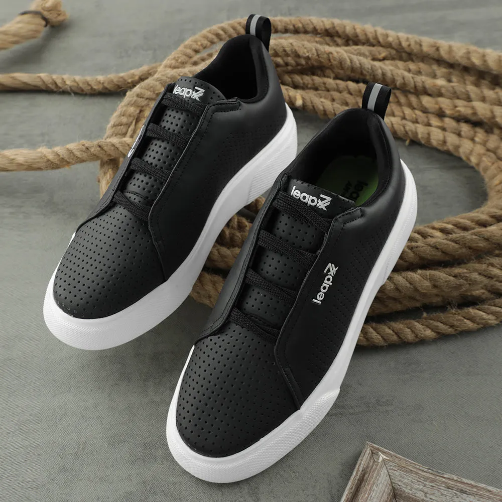 Slim Design Comfortable Shank Leap7x Lacing Black Casual Sneakers For Men CROATIA-2E By Liberty
