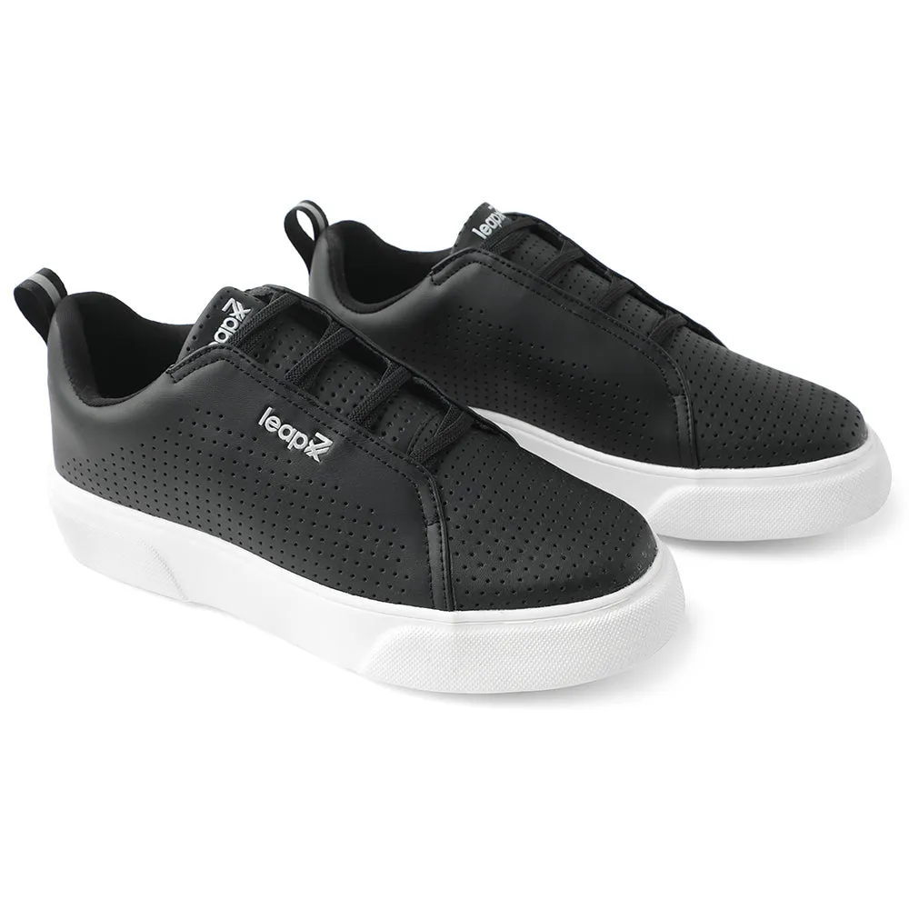 modern - brand shoes Flexibility Leap7x Lacing Black Casual Sneakers For Men CROATIA-2E By Liberty