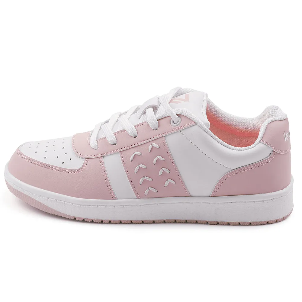 marathoning footwear running in a suburban area shoes Leap7x Lacing Peach Casual Sneakers For Women NEXTY-2E By Liberty