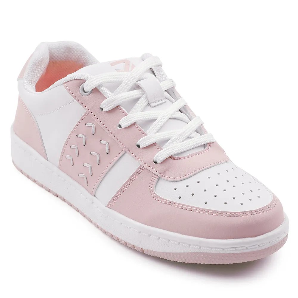 Leap7x Lacing Peach Casual Sneakers For Women NEXTY-2E By Liberty buckle shoes