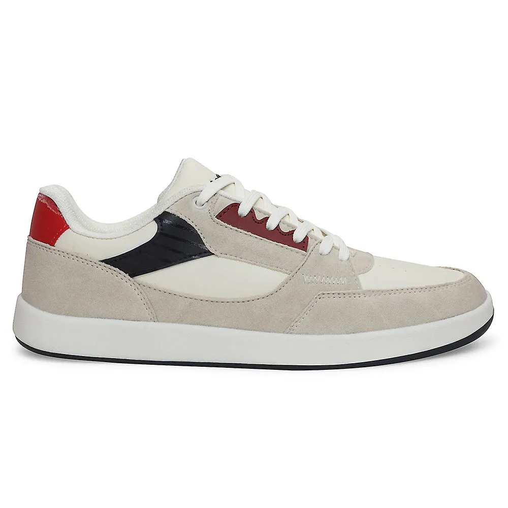 Leap7x Light Grey Casual Lacing Sneakers For Men AMAZER-20E By Liberty Durable Feel Stitchless Construction