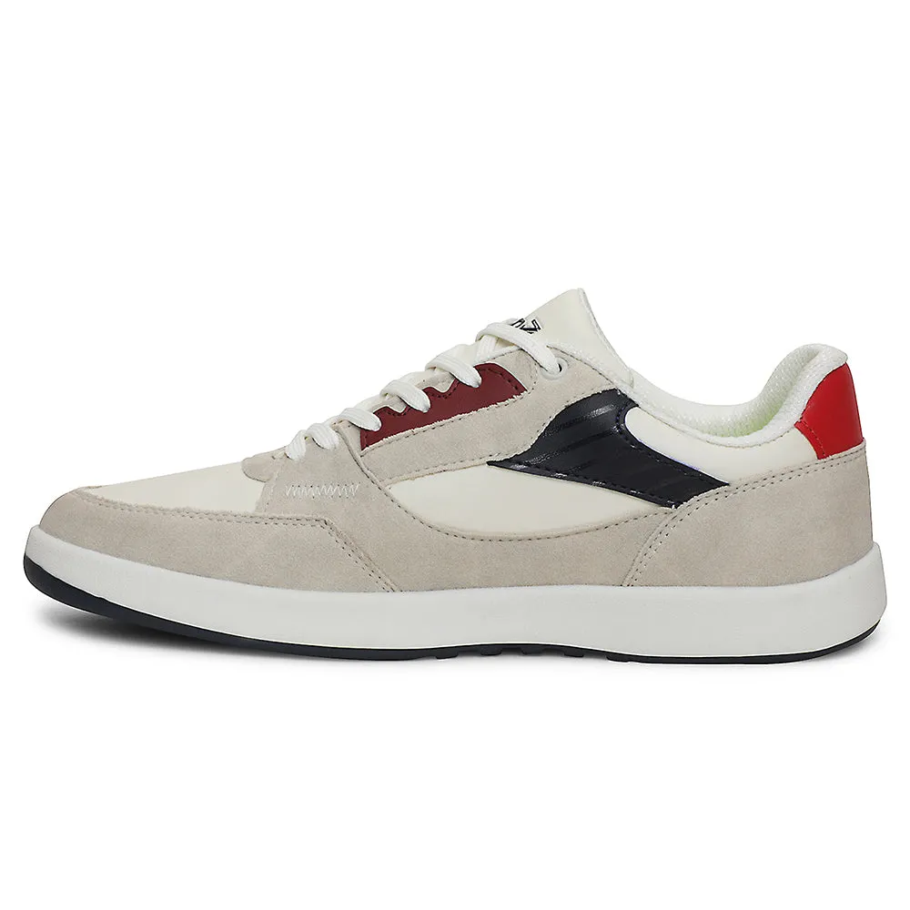 Leap7x Light Grey Casual Lacing Sneakers For Men AMAZER-20E By Liberty Motion Comfort