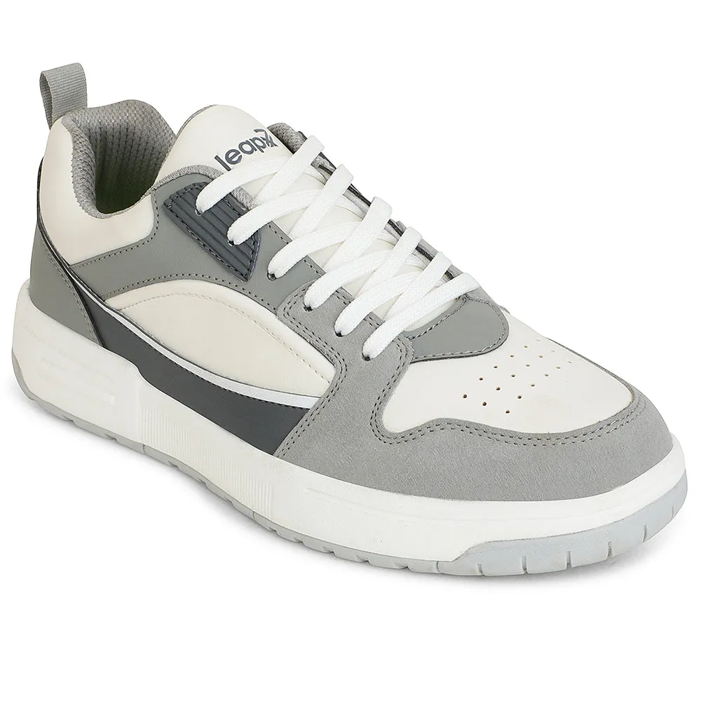 Leap7x Light Grey Casual Lacing Sneakers For Men LAPON-1E By Liberty advanced runner running wear running in the rain