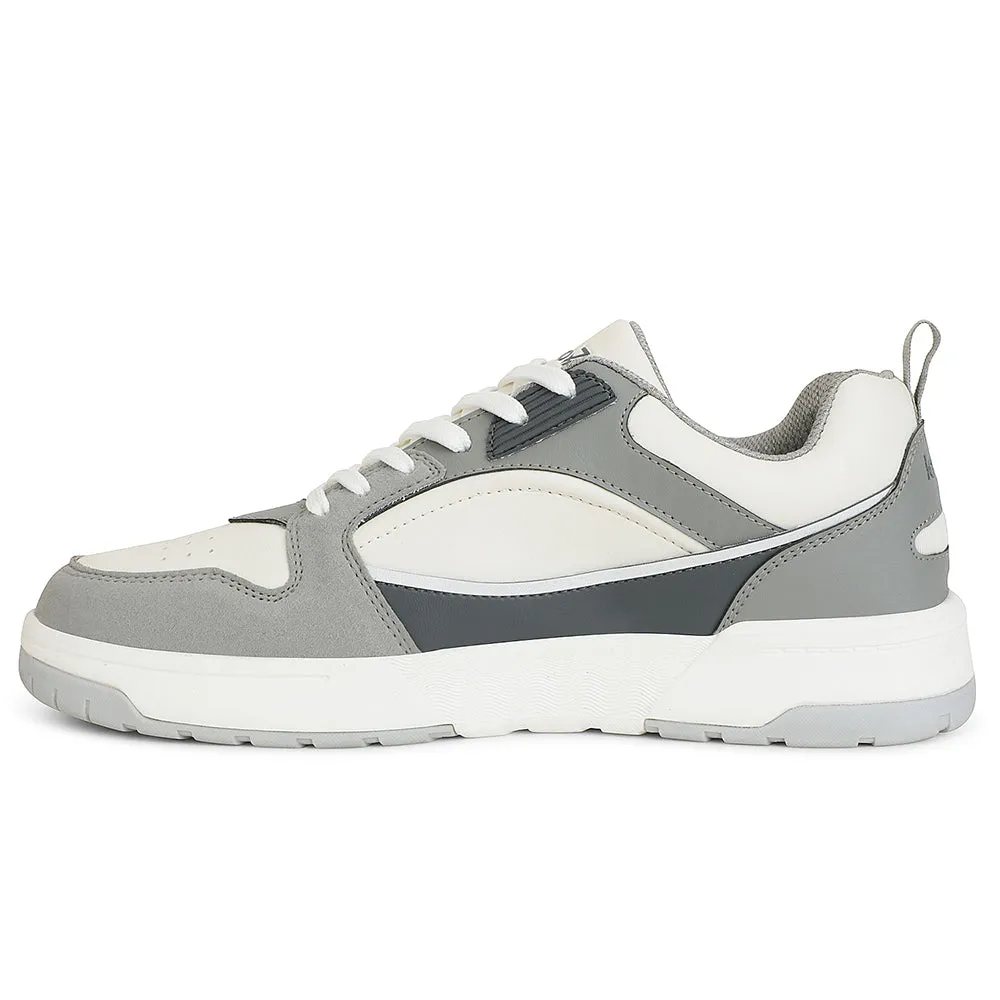 Leap7x Light Grey Casual Lacing Sneakers For Men LAPON-1E By Liberty Comfort Wear Flattering wear