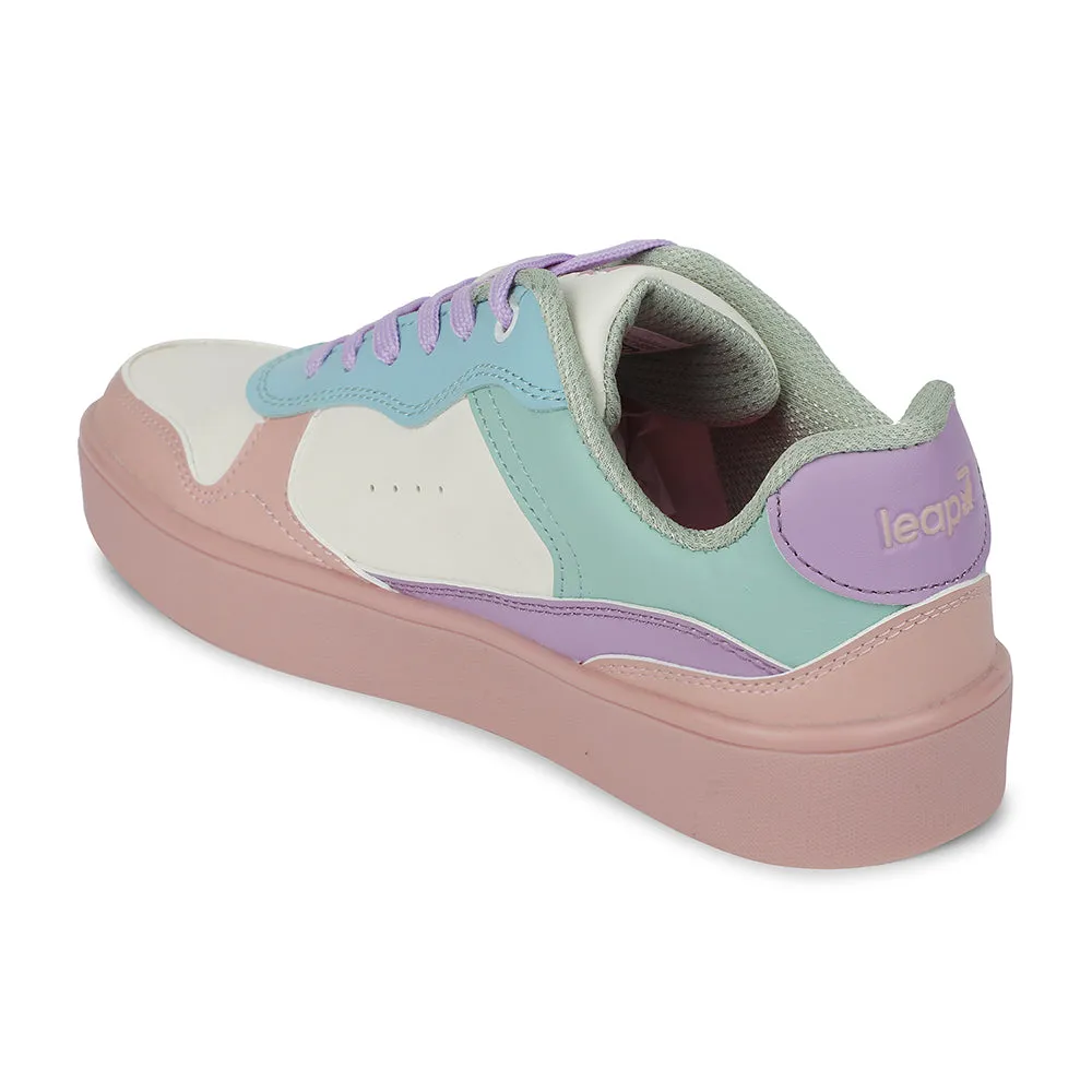 Leap7x Peach Casual Lacing Sneakers For Women ANNA-1 By Liberty Long-distance