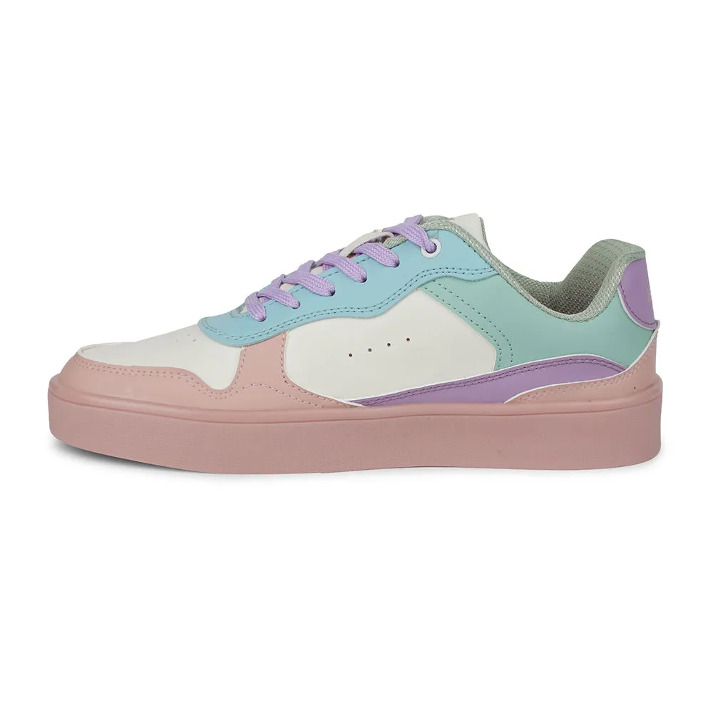 Traction pattern Comfort - grip Leap7x Peach Casual Lacing Sneakers For Women ANNA-1 By Liberty