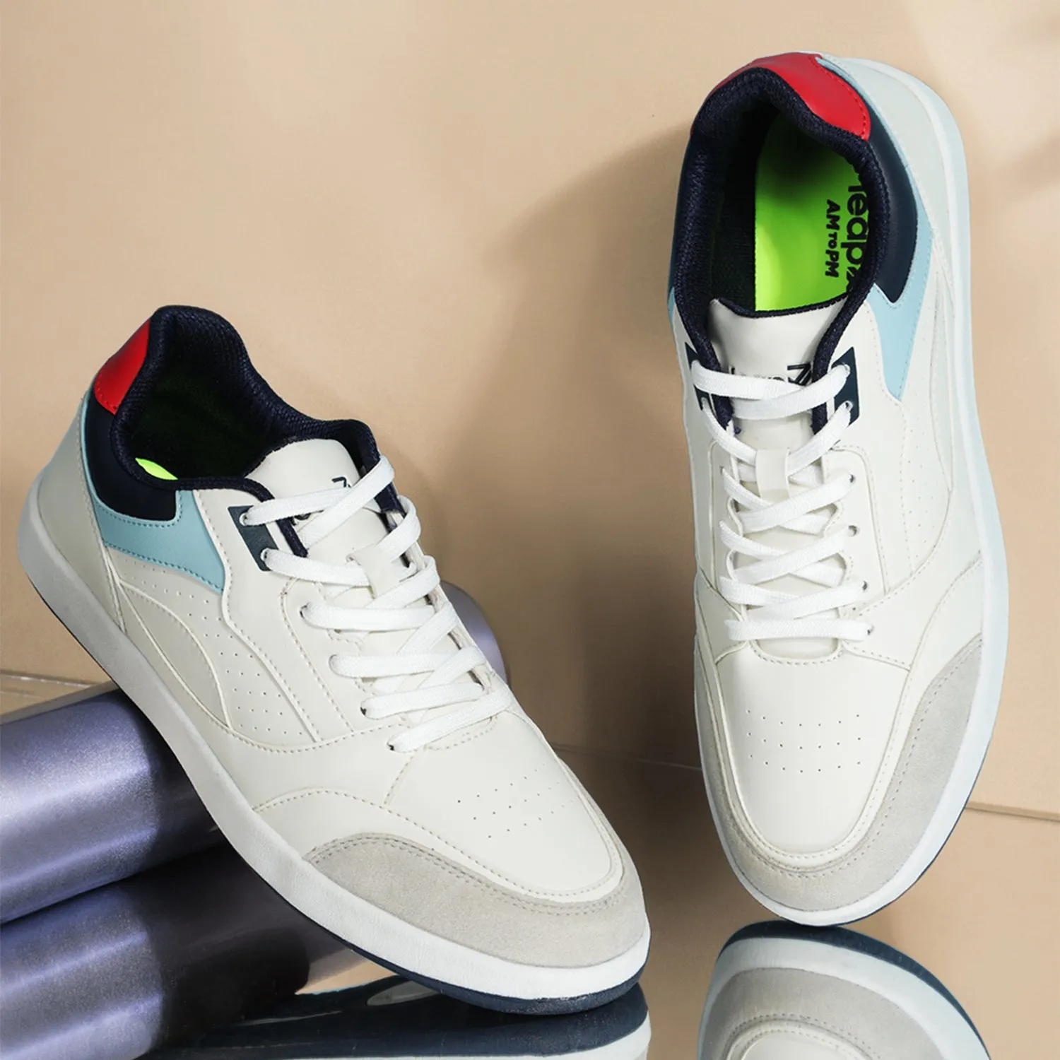 Carbon Fiber Sporty lining Leap7x Sky Blue Casual Lacing Sneakers For Men CLASTO-1E By Liberty